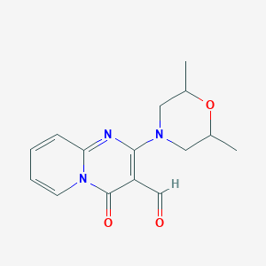 2-(2,6-dimethylmorpholin-4-yl)-4-oxo-4H-pyrido[1,2-a]pyrimidine-3-carbaldehyde