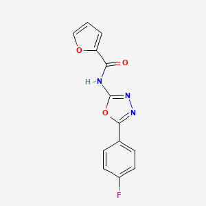 molecular formula C13H8FN3O3 B2929822 N-(5-(4-fluorophenyl)-1,3,4-oxadiazol-2-yl)furan-2-carboxamide CAS No. 865285-45-6