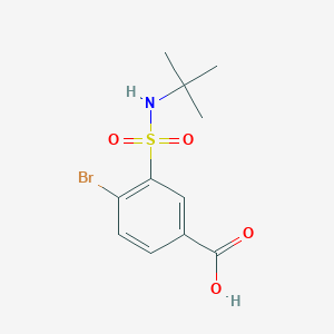 molecular formula C11H14BrNO4S B2929832 4-Bromo-3-(tert-butylsulfamoyl)benzoic acid CAS No. 926199-51-1