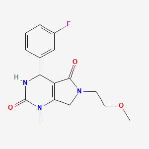 4-(3-fluorophenyl)-6-(2-methoxyethyl)-1-methyl-3,4,6,7-tetrahydro-1H-pyrrolo[3,4-d]pyrimidine-2,5-dione