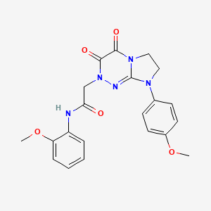 N-(2-methoxyphenyl)-2-(8-(4-methoxyphenyl)-3,4-dioxo-3,4,7,8-tetrahydroimidazo[2,1-c][1,2,4]triazin-2(6H)-yl)acetamide