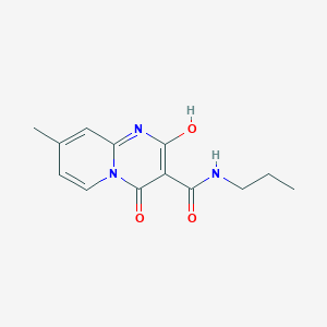 molecular formula C13H15N3O3 B2929842 2-羟基-8-甲基-4-氧代-N-丙基-4H-吡啶并[1,2-a]嘧啶-3-甲酰胺 CAS No. 886895-88-1