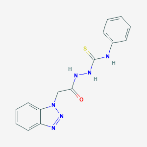 molecular formula C15H14N6OS B292985 1-[[2-(Benzotriazol-1-yl)acetyl]amino]-3-phenylthiourea CAS No. 5723-39-7