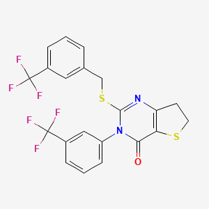 2-((3-(trifluoromethyl)benzyl)thio)-3-(3-(trifluoromethyl)phenyl)-6,7-dihydrothieno[3,2-d]pyrimidin-4(3H)-one