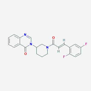 molecular formula C22H19F2N3O2 B2929883 (E)-3-(1-(3-(2,5-difluorophenyl)acryloyl)piperidin-3-yl)quinazolin-4(3H)-one CAS No. 2035007-27-1