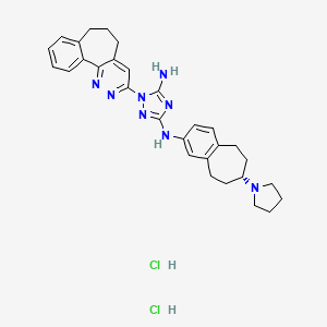 molecular formula C30H36Cl2N8 B2929887 R 428 dihydrochloride CAS No. 2108833-51-6