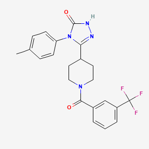 4-(4-methylphenyl)-5-{1-[3-(trifluoromethyl)benzoyl]piperidin-4-yl}-2,4-dihydro-3H-1,2,4-triazol-3-one