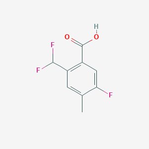 molecular formula C9H7F3O2 B2929892 2-(Difluoromethyl)-5-fluoro-4-methylbenzoic acid CAS No. 2090552-53-5