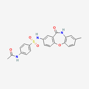 N-(4-(N-(8-methyl-11-oxo-10,11-dihydrodibenzo[b,f][1,4]oxazepin-2-yl)sulfamoyl)phenyl)acetamide