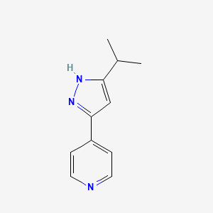 molecular formula C11H13N3 B2929899 4-(5-propan-2-yl-1H-pyrazol-3-yl)pyridine CAS No. 448969-46-8