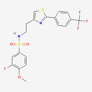 3-fluoro-4-methoxy-N-(2-(2-(4-(trifluoromethyl)phenyl)thiazol-4-yl)ethyl)benzenesulfonamide