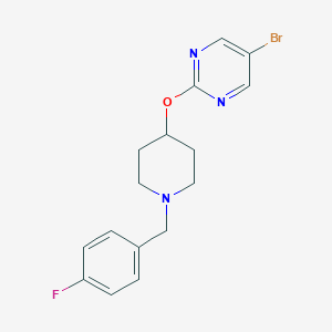 5-Bromo-2-[1-[(4-fluorophenyl)methyl]piperidin-4-yl]oxypyrimidine