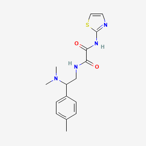 molecular formula C16H20N4O2S B2929907 N1-(2-(二甲氨基)-2-(对甲苯基)乙基)-N2-(噻唑-2-基)草酰胺 CAS No. 899747-53-6