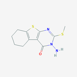 molecular formula C11H13N3OS2 B292991 3-amino-2-(methylsulfanyl)-5,6,7,8-tetrahydro[1]benzothieno[2,3-d]pyrimidin-4(3H)-one 