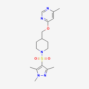 4-methyl-6-((1-((1,3,5-trimethyl-1H-pyrazol-4-yl)sulfonyl)piperidin-4-yl)methoxy)pyrimidine
