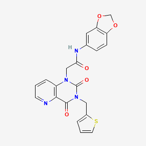 N-(benzo[d][1,3]dioxol-5-yl)-2-(2,4-dioxo-3-(thiophen-2-ylmethyl)-3,4-dihydropyrido[3,2-d]pyrimidin-1(2H)-yl)acetamide