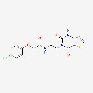 molecular formula C16H14ClN3O4S B2929923 2-(4-chlorophenoxy)-N-(2-(2,4-dioxo-1,2-dihydrothieno[3,2-d]pyrimidin-3(4H)-yl)ethyl)acetamide CAS No. 2034323-23-2