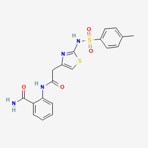 2-(2-(2-(4-Methylphenylsulfonamido)thiazol-4-yl)acetamido)benzamide