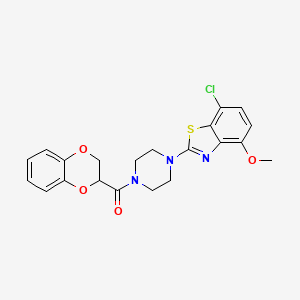 (4-(7-Chloro-4-methoxybenzo[d]thiazol-2-yl)piperazin-1-yl)(2,3-dihydrobenzo[b][1,4]dioxin-2-yl)methanone