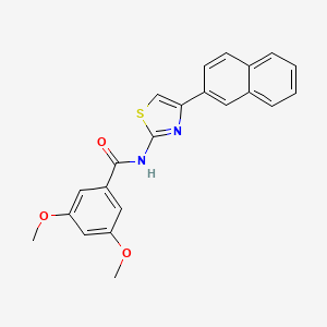molecular formula C22H18N2O3S B2929961 3,5-dimethoxy-N-(4-(naphthalen-2-yl)thiazol-2-yl)benzamide CAS No. 313528-49-3