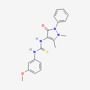 1-(1,5-dimethyl-3-oxo-2-phenyl-2,3-dihydro-1H-pyrazol-4-yl)-3-(3-methoxyphenyl)thiourea