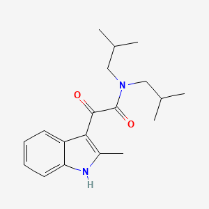 molecular formula C19H26N2O2 B2929976 N,N-diisobutyl-2-(2-methyl-1H-indol-3-yl)-2-oxoacetamide CAS No. 903264-01-7
