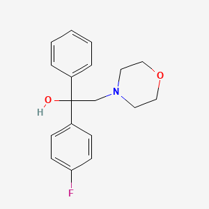molecular formula C18H20FNO2 B2929980 1-(4-Fluorophenyl)-2-morpholino-1-phenyl-1-ethanol CAS No. 338771-71-4