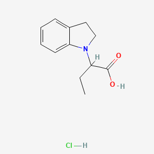 2-(2,3-Dihydroindol-1-yl)butanoic acid;hydrochloride