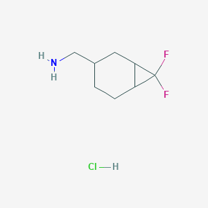 {7,7-Difluorobicyclo[4.1.0]heptan-3-yl}methanamine hydrochloride