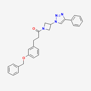 3-(3-(benzyloxy)phenyl)-1-(3-(4-phenyl-1H-1,2,3-triazol-1-yl)azetidin-1-yl)propan-1-one