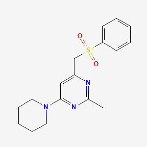 2-Methyl-4-[(phenylsulfonyl)methyl]-6-piperidinopyrimidine