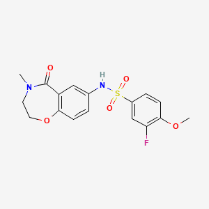3-fluoro-4-methoxy-N-(4-methyl-5-oxo-2,3,4,5-tetrahydrobenzo[f][1,4]oxazepin-7-yl)benzenesulfonamide