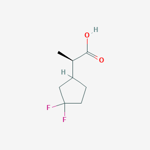 molecular formula C8H12F2O2 B2930002 (2R)-2-(3,3-Difluorocyclopentyl)propanoic acid CAS No. 2248216-22-8