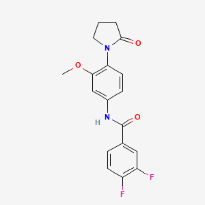 3,4-difluoro-N-(3-methoxy-4-(2-oxopyrrolidin-1-yl)phenyl)benzamide