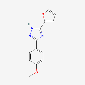 molecular formula C13H11N3O2 B2930005 5-(furan-2-yl)-3-(4-methoxyphenyl)-1H-1,2,4-triazole CAS No. 1146923-44-5
