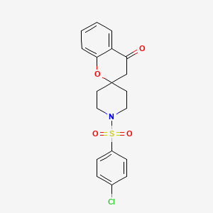 molecular formula C19H18ClNO4S B2930009 1'-((4-Chlorophenyl)sulfonyl)spiro[chroman-2,4'-piperidin]-4-one CAS No. 877811-42-2