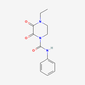 molecular formula C13H15N3O3 B2930010 4-Ethyl-2,3-dioxo-piperazine-1-carboxylic acid anilide CAS No. 65322-79-4