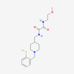 molecular formula C19H29N3O3S B2930028 N1-(2-methoxyethyl)-N2-((1-(2-(methylthio)benzyl)piperidin-4-yl)methyl)oxalamide CAS No. 1235246-40-8
