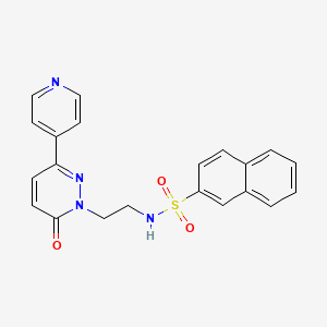 molecular formula C21H18N4O3S B2930031 N-(2-(6-oxo-3-(pyridin-4-yl)pyridazin-1(6H)-yl)ethyl)naphthalene-2-sulfonamide CAS No. 1021108-65-5