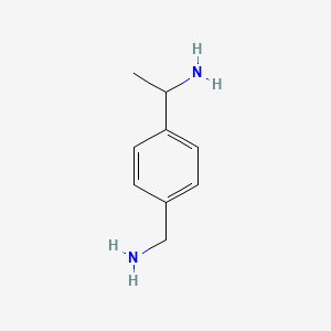 molecular formula C9H14N2 B2930035 1-[4-(Aminomethyl)phenyl]ethan-1-amine CAS No. 90565-31-4