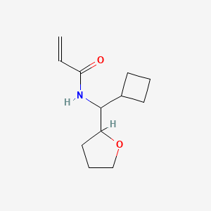 molecular formula C12H19NO2 B2930050 N-[Cyclobutyl(oxolan-2-yl)methyl]prop-2-enamide CAS No. 2305503-25-5