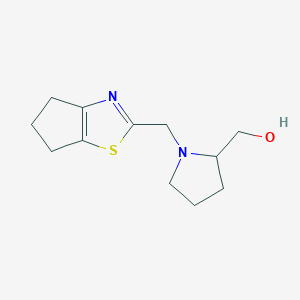 (1-((5,6-dihydro-4H-cyclopenta[d]thiazol-2-yl)methyl)pyrrolidin-2-yl)methanol