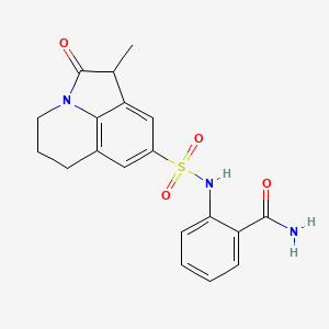 molecular formula C19H19N3O4S B2930057 2-(1-methyl-2-oxo-2,4,5,6-tetrahydro-1H-pyrrolo[3,2,1-ij]quinoline-8-sulfonamido)benzamide CAS No. 898411-72-8