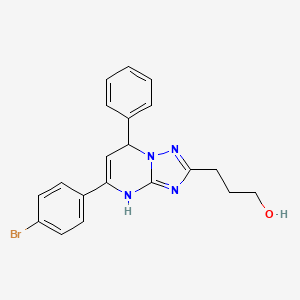 3-[5-(4-Bromophenyl)-7-phenyl-4,7-dihydro[1,2,4]triazolo[1,5-a]pyrimidin-2-yl]propan-1-ol