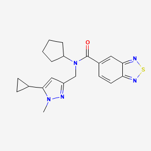 N-cyclopentyl-N-((5-cyclopropyl-1-methyl-1H-pyrazol-3-yl)methyl)benzo[c][1,2,5]thiadiazole-5-carboxamide