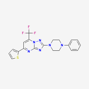 2-(4-Phenylpiperazino)-5-(2-thienyl)-7-(trifluoromethyl)[1,2,4]triazolo[1,5-a]pyrimidine