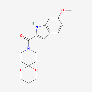 (6-methoxy-1H-indol-2-yl)(1,5-dioxa-9-azaspiro[5.5]undecan-9-yl)methanone