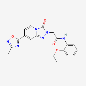 molecular formula C19H18N6O4 B2930070 N-(2-ethoxyphenyl)-2-[7-(3-methyl-1,2,4-oxadiazol-5-yl)-3-oxo[1,2,4]triazolo[4,3-a]pyridin-2(3H)-yl]acetamide CAS No. 1396810-88-0