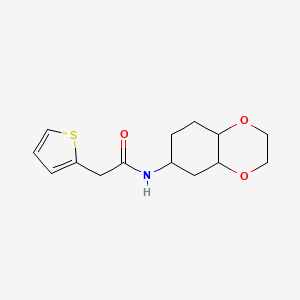molecular formula C14H19NO3S B2930072 N-(octahydrobenzo[b][1,4]dioxin-6-yl)-2-(thiophen-2-yl)acetamide CAS No. 1902937-23-8