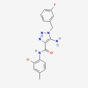 molecular formula C17H15BrFN5O B2930077 5-amino-N-(2-bromo-4-methylphenyl)-1-(3-fluorobenzyl)-1H-1,2,3-triazole-4-carboxamide CAS No. 899737-48-5
